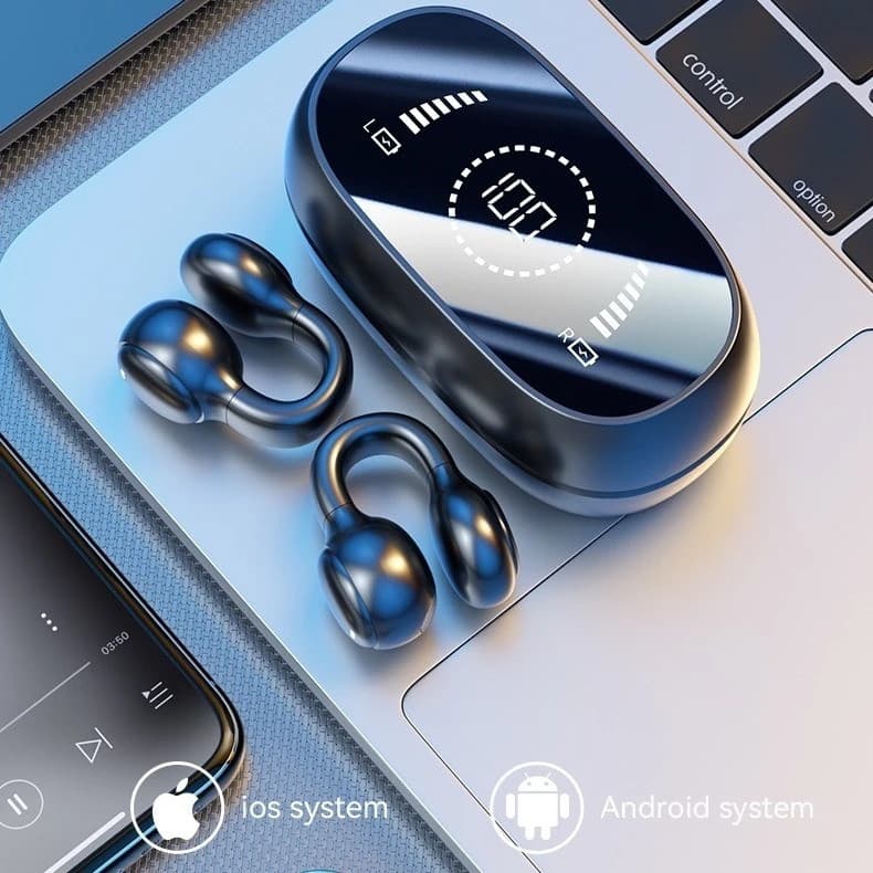 Fones De Ouvido Intra-Auriculares Bluetooth Sem Fio Digitais De Alta Qualidade