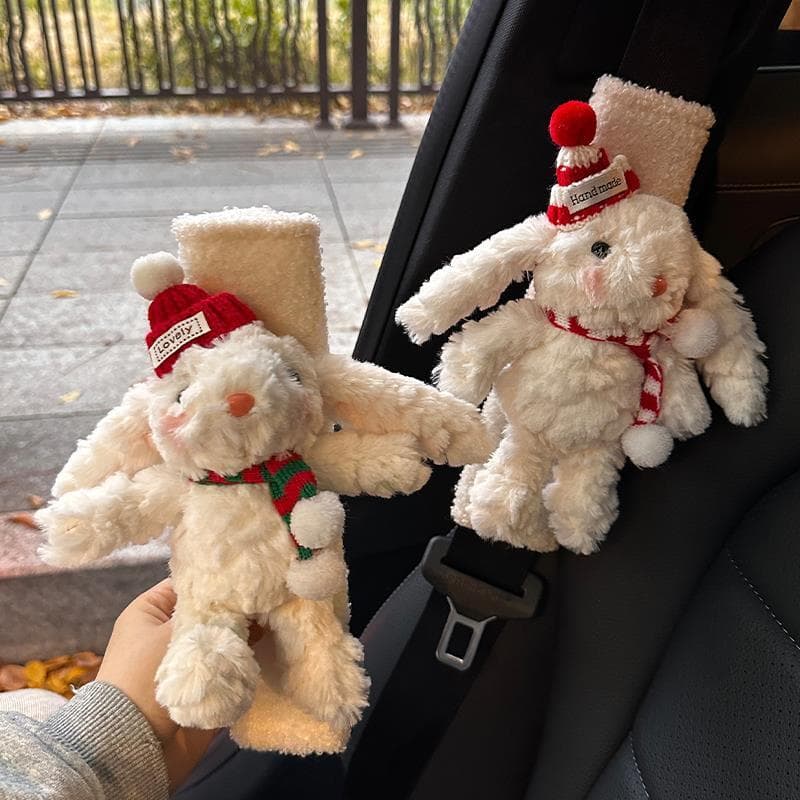 Coelho bonito cinto de segurança do carro ombro protetor capa Anti-estrangulamento ornamentos de carro decoração Interio