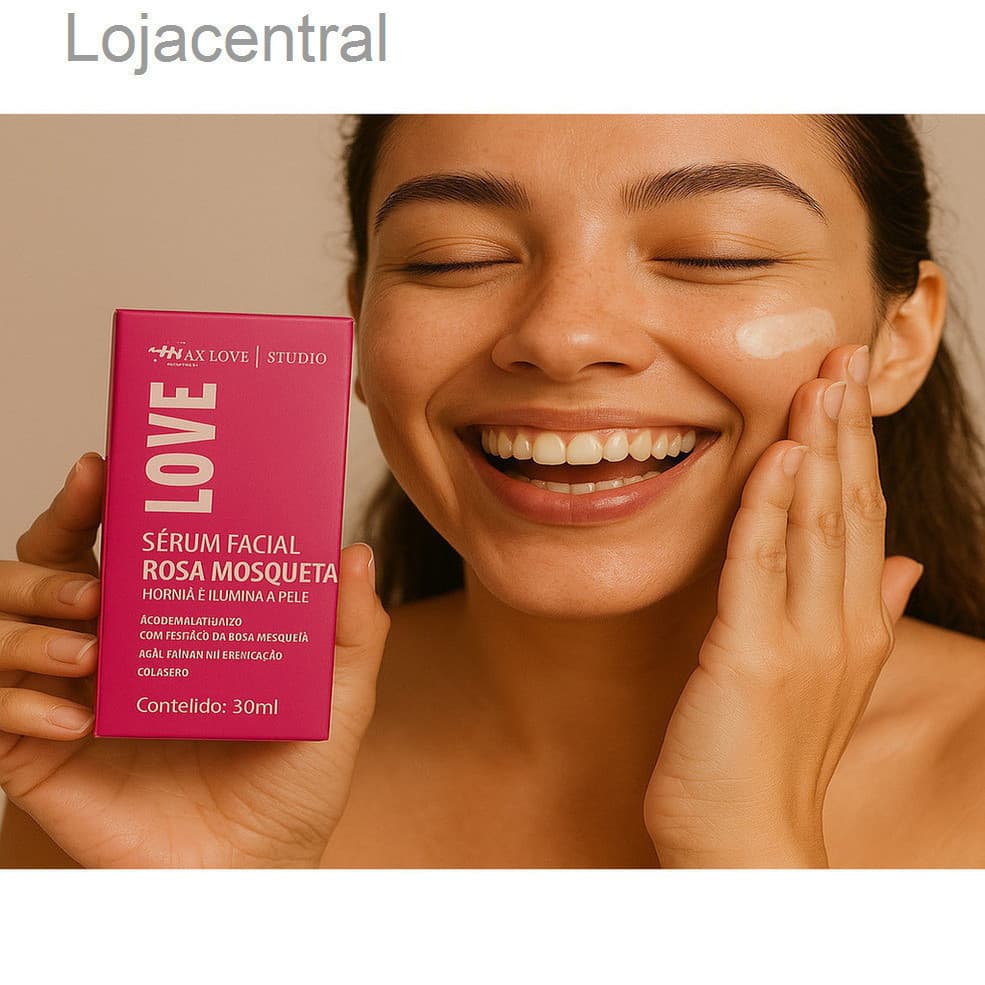 Sérum facial  Max Love Rosa Mosqueta 30ml – Hidratação, Renovação e Antissinais