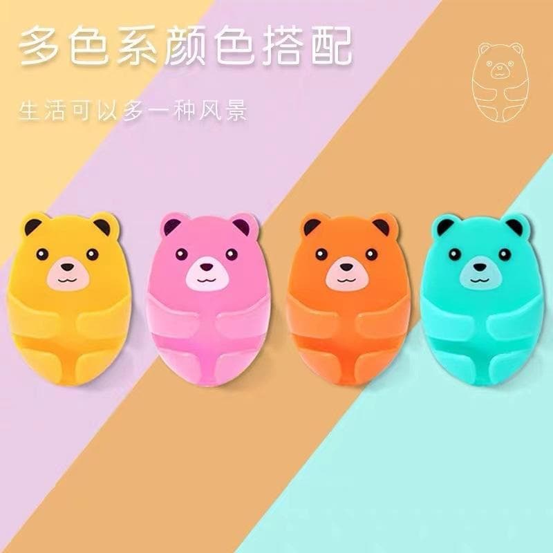 2 yuan frete grátis pequena mercadoria novo abraço dos desenhos animados urso Plug gancho perfuração-livre não-marcação