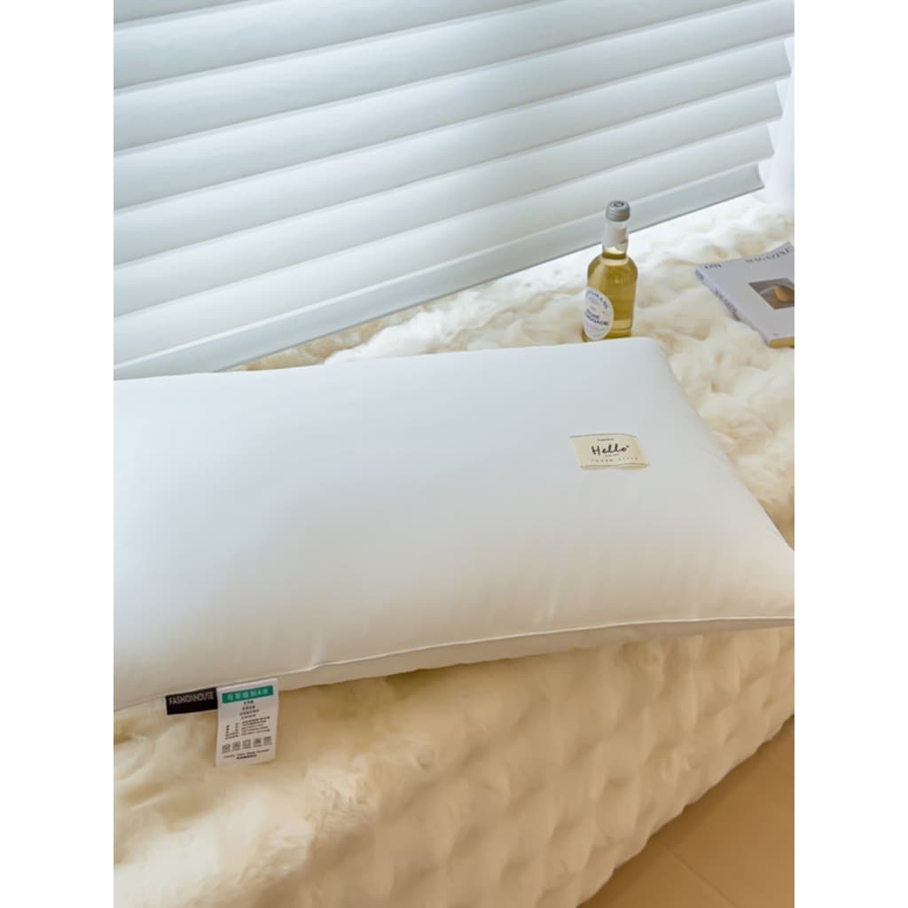 Travesseiro de pescoço estilo japonês, auxílio para dormir, alta resiliência, classe A, Hotel ecológico, algodão puro, m