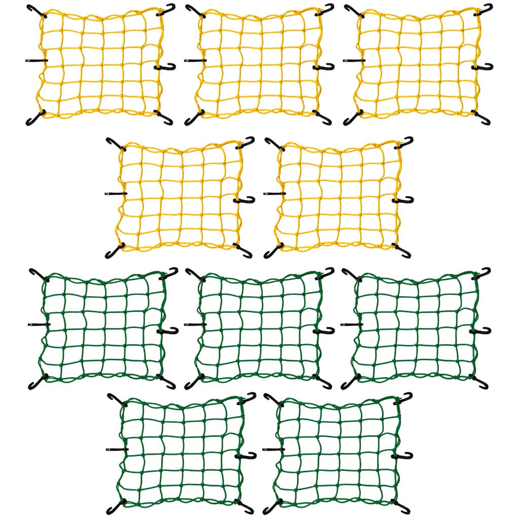 Kit 10 redinhas Elásticas Moto Brasil 35x35 Verde E Amarela