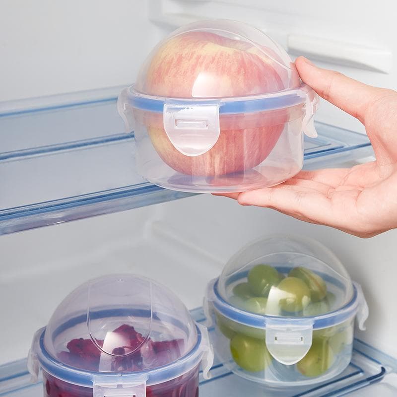 Transparente transparente geladeira armazenamento alimentos frutas fresco-mantendo caixa de armazenamento engrossado sel