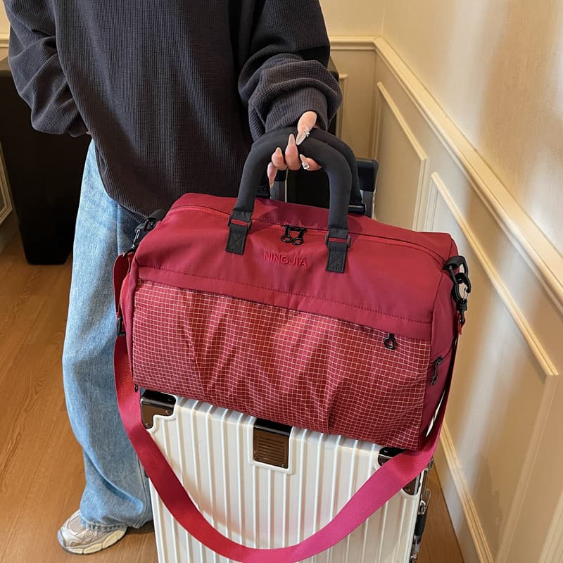 Bolsa de viagem portátil de grande capacidade feminina bolsa de bagagem de viagem de negócios de curta distância masculi
