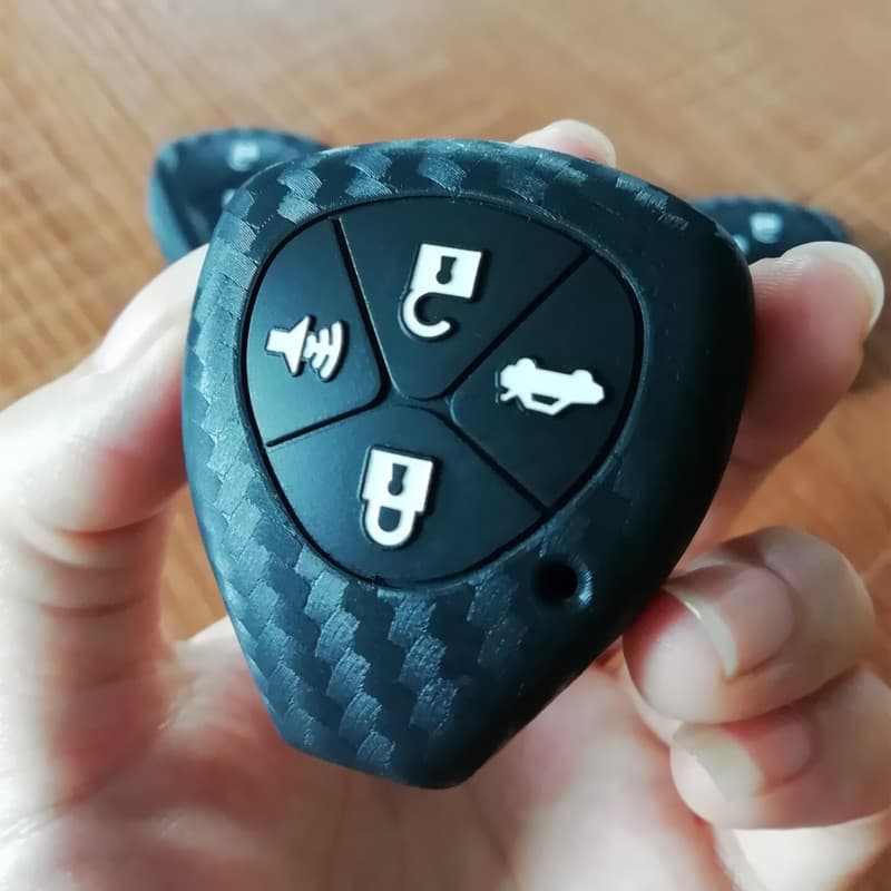 Adequado para Toyota antigo Corolla dominador RAV4 Camry Vector caso chave do carro Silicone padrão de fibra carbono mas