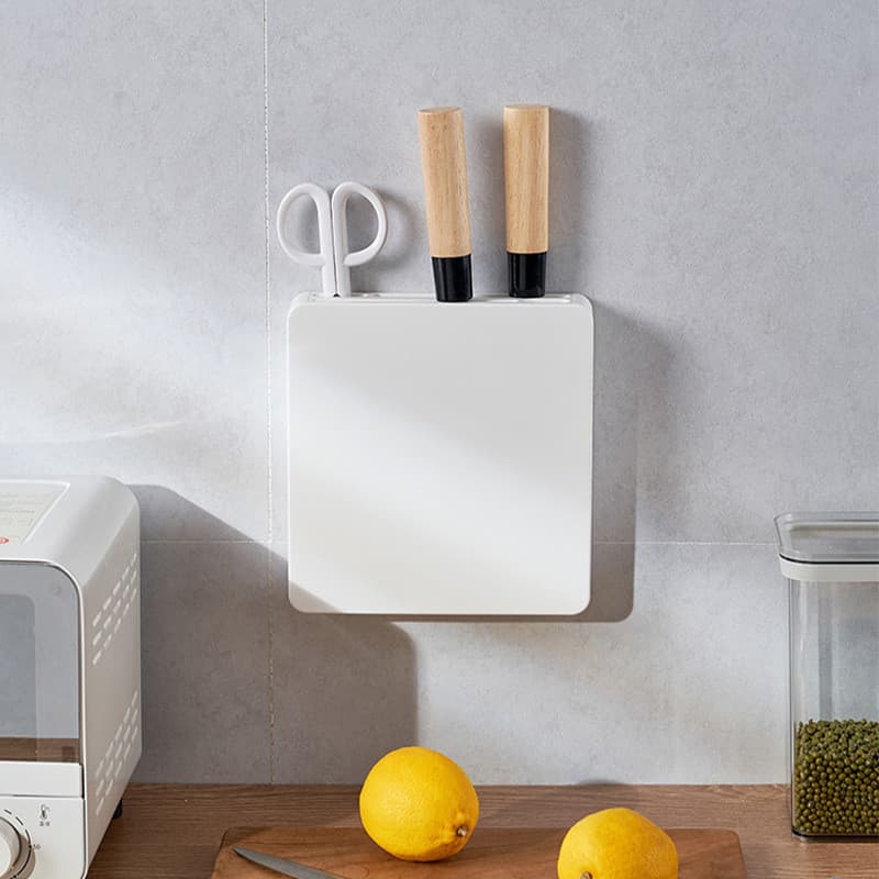 Estilo japonês fixado na parede sem costura porta-faca montado na parede suprimentos de cozinha porta-faca de cozinha po