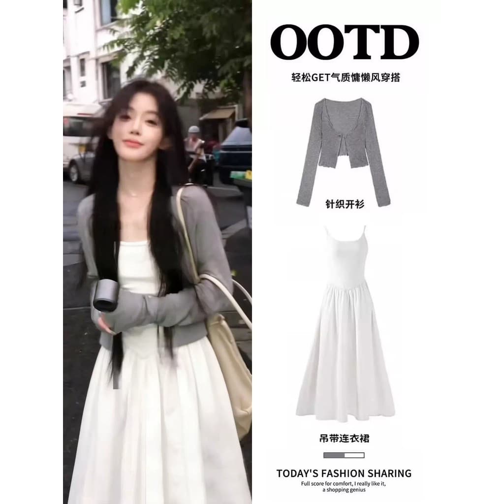 Vestido estilingue branco feminino início da primavera lindo luar branco primeiro amor pequena saia branca verão linda s