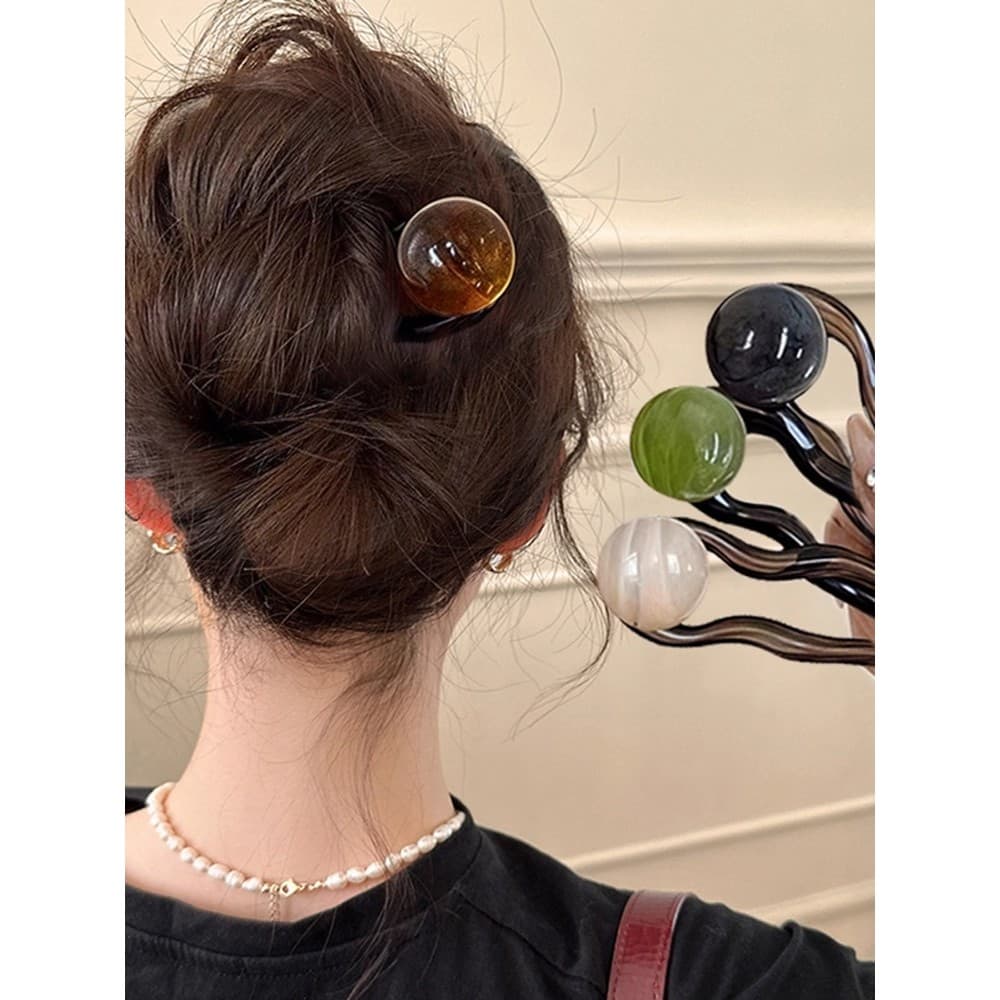 Simples em forma de u hairpin estilo antigo feminino High-End sentir enrolado bens de cabelo 2025 novo estilo hairpin di