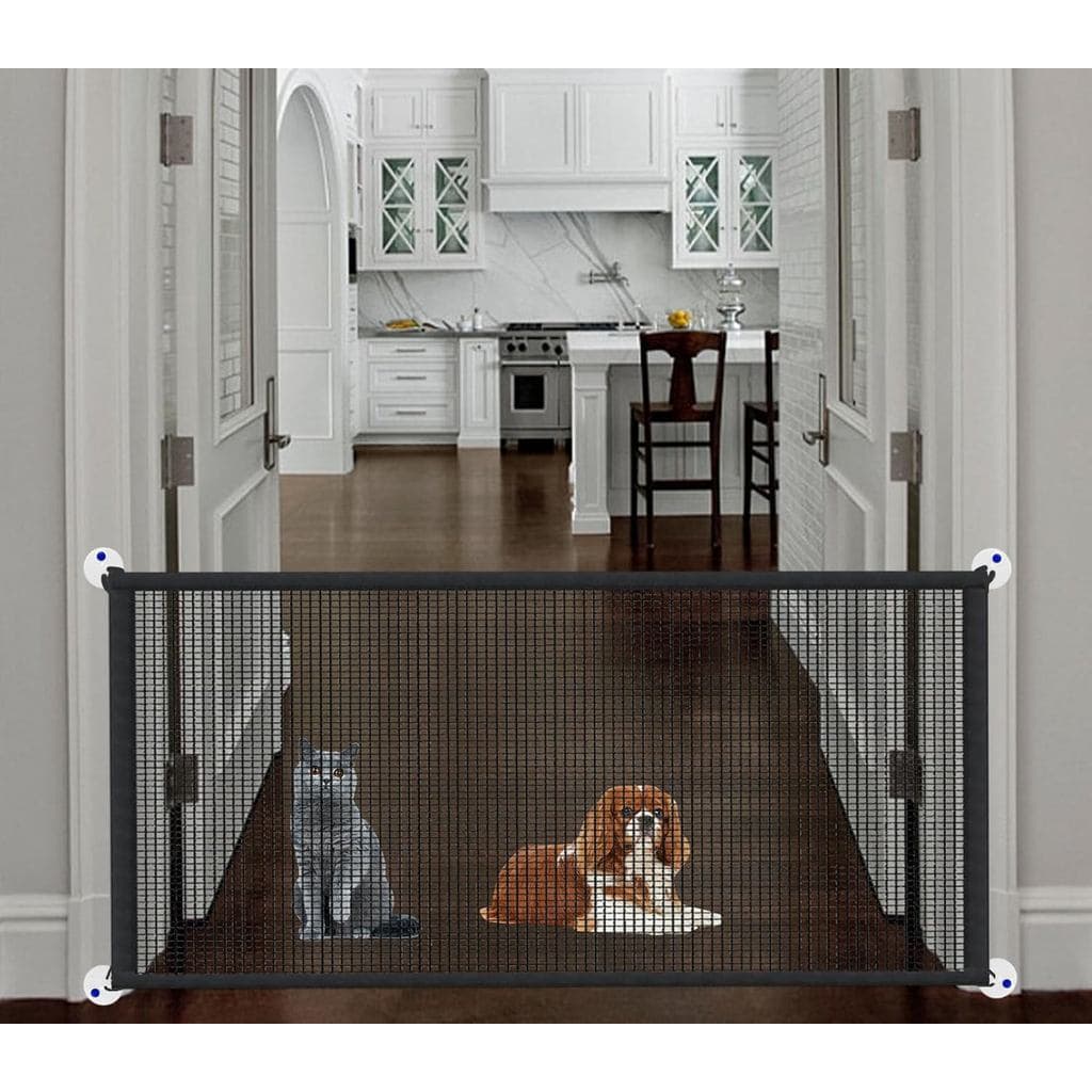 Portão Mágico para Animais de Estimação para a Casa, 71,5" L x 31" A, Portão Portátil Extra Largo para Cães para Portas
