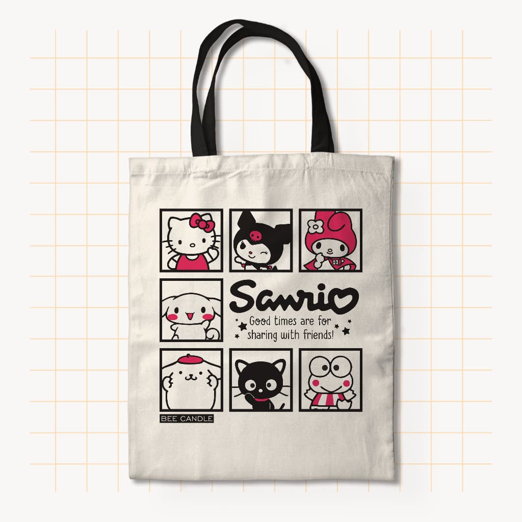Bolsa Ecobag Hello Kitty and Friends Modelo Tote Bag