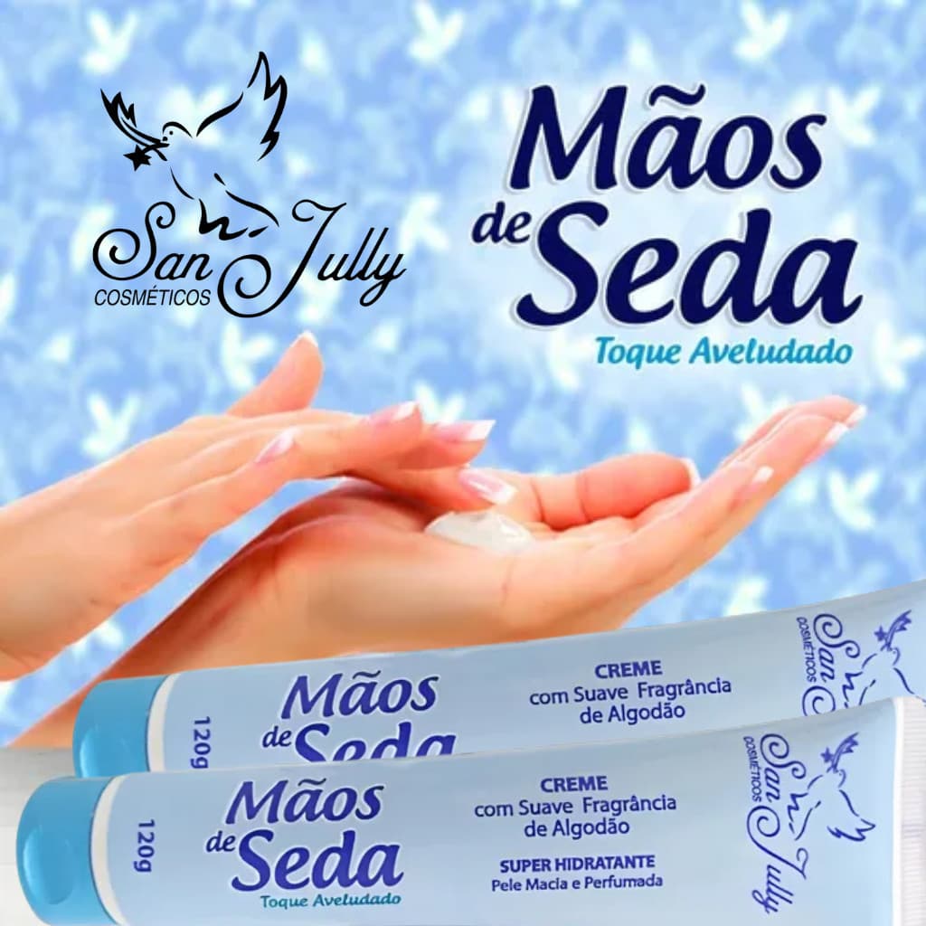 Creme MÃOS de SEDA -  120g - San Jully
