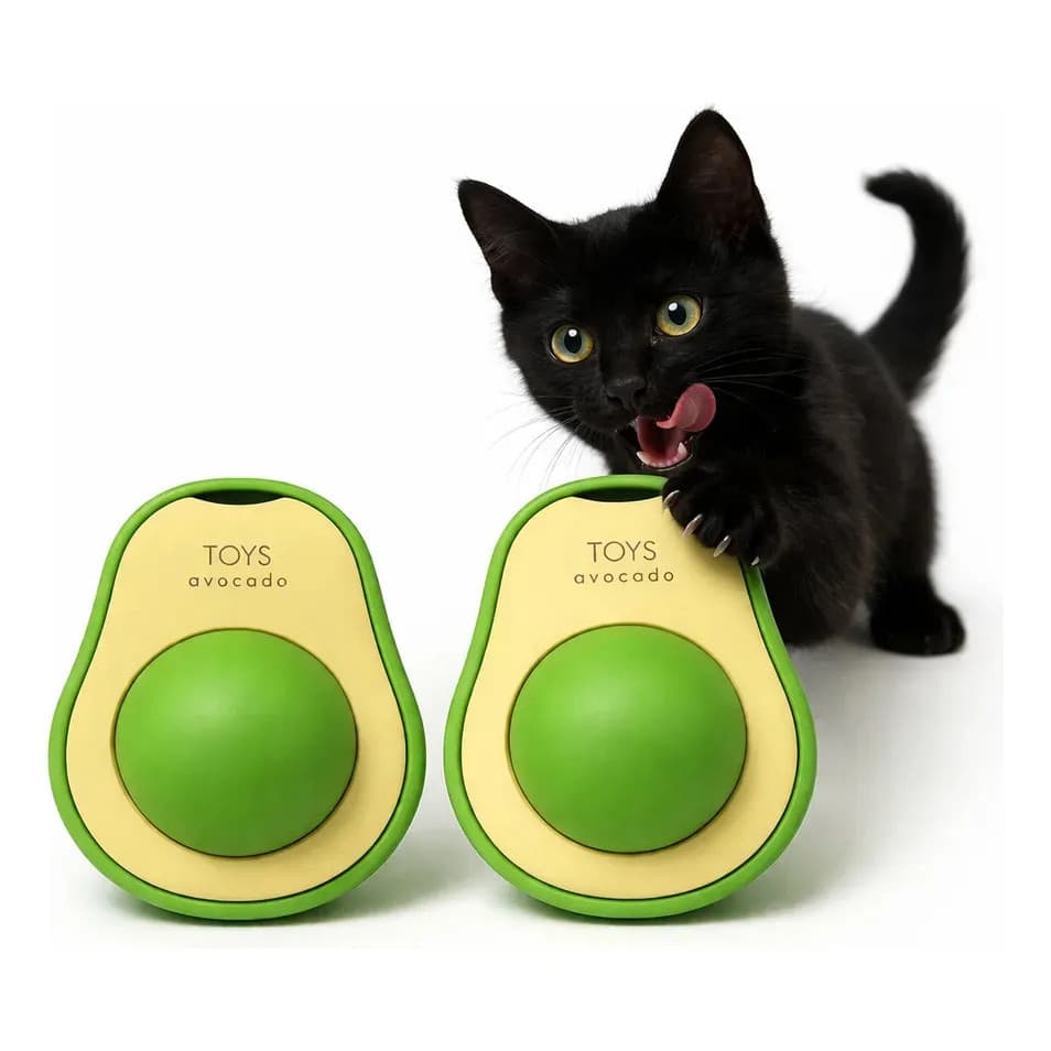 2 Abacates Brinquedo Para Gatos Com Catnip Erva do Gato Autoadesivo