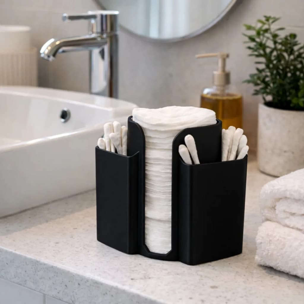 Organizador Banheiro Porta Cotonete Algodão Disco Lavabo