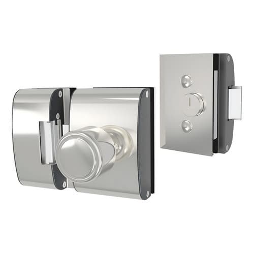 Fechadura Elétrica Porta Vidro Recorte 2 Folhas Abertura Interna Agl Cor Prata 12v