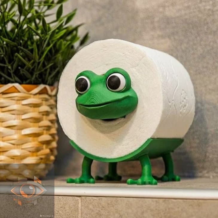 Porta Papel Higiênico Sapo Decoração Banheiro Suporte Papel Higiênico Criativo Moderno de Luxo