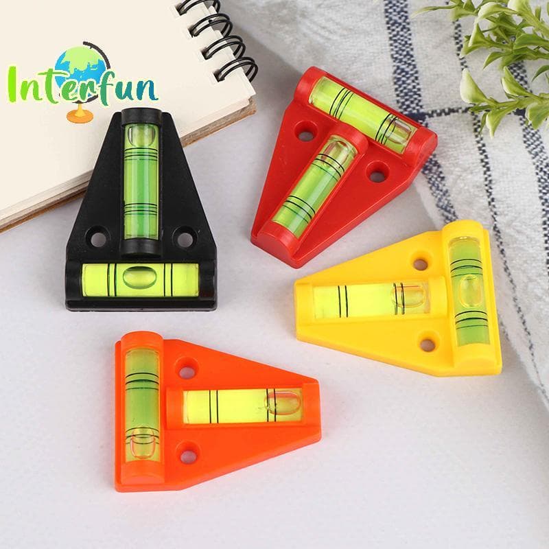 [InterfunB] 2 Unidades Mini Instrumento De Medição De Nível De Bolha Tipo T Triangular Ferramentas Plástico Spirit Bubbl