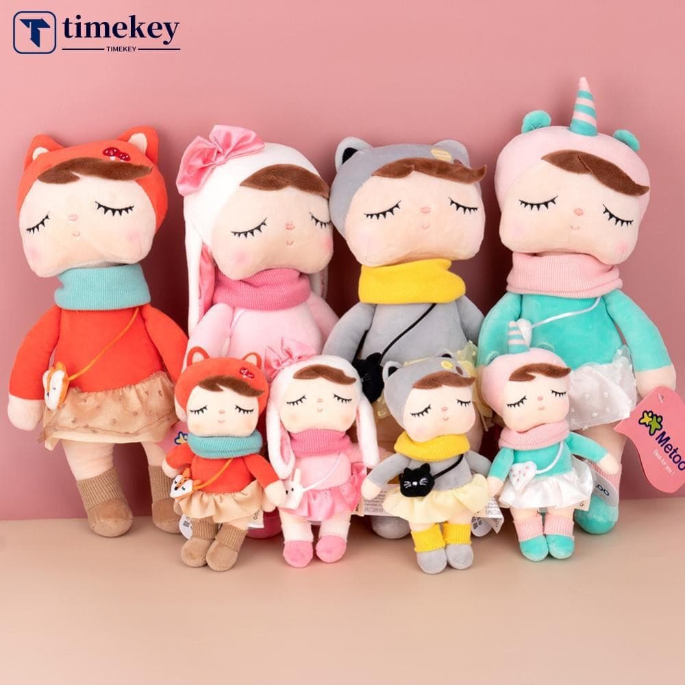 TIMEKEY 2 Peças Boneca Metoo Angela Brinquedos de Pelúcia para Meninas Bebê Coelho Fofo Linda Angela Animais de Pelúcia