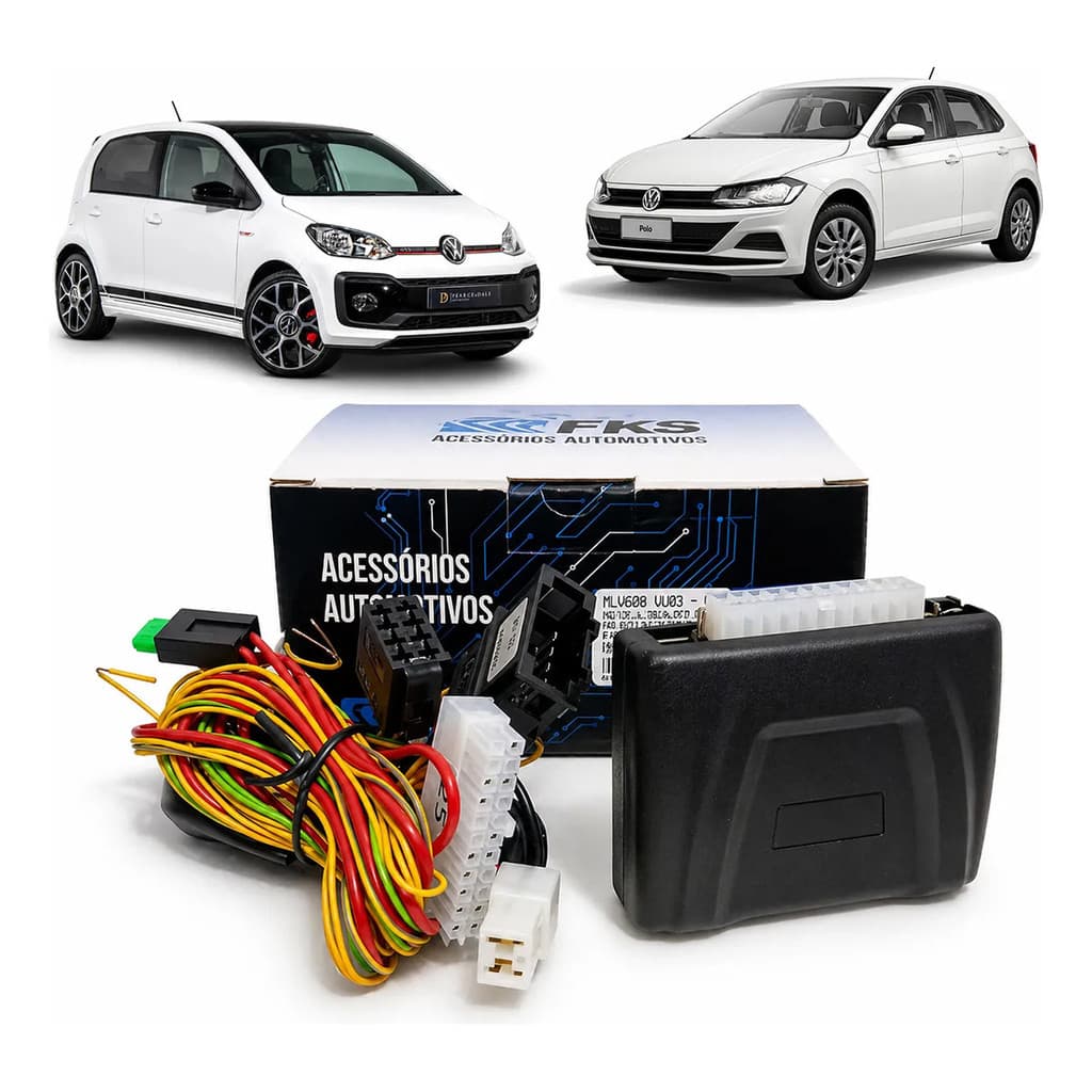 Módulo de VIdro Automático Vidro Volkswagen Up Polo Track Desce Sobe 2 Porta Plug in Play