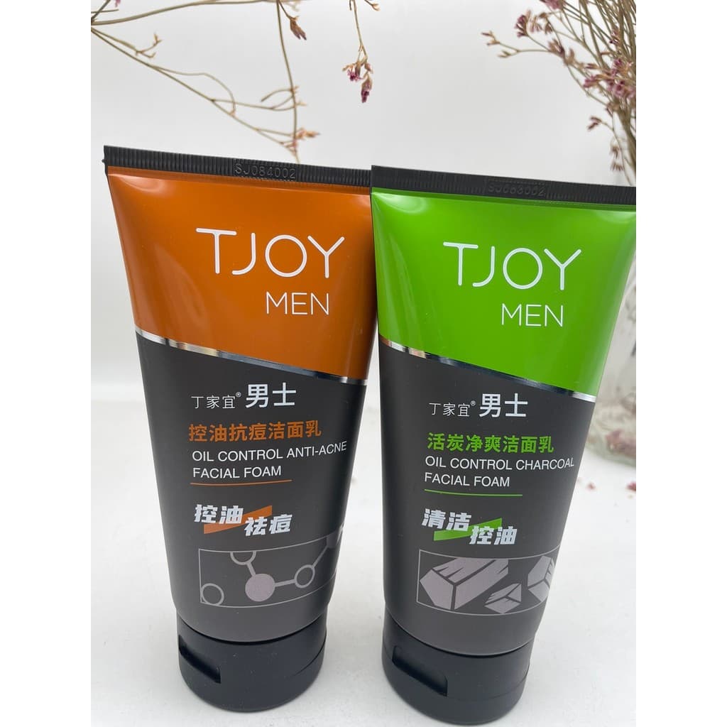Dingjiayi limpador facial de limpeza de carvão ativado masculino 120g controle de óleo hidratante limpador facial remove