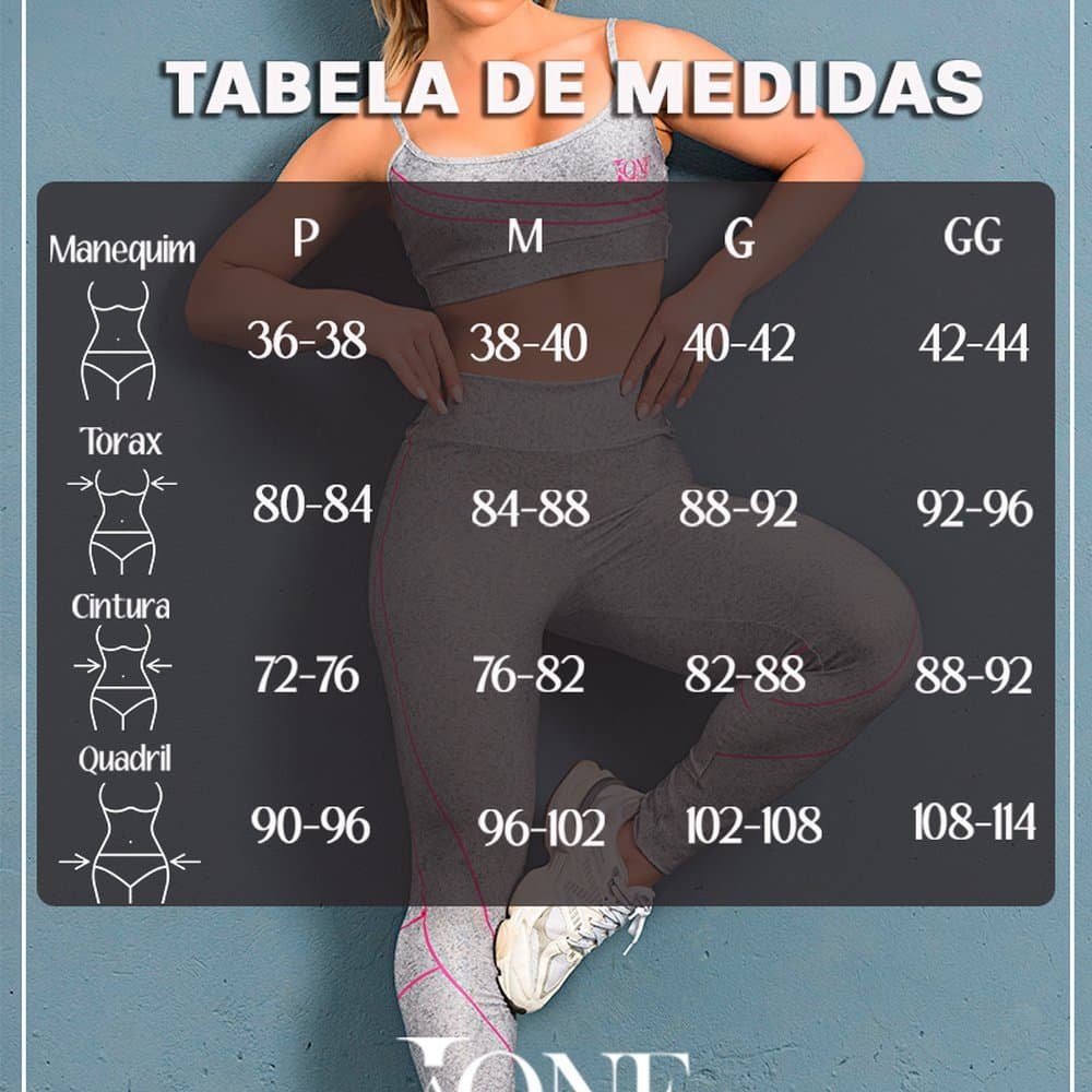 Calça Legging Feminina C/ Blackout Academia Compressão Cós Anatômico Zero transparência - LAONEFIT
