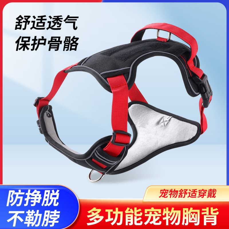 Alça de suporte de peito para cães em grande escala Colete estilo corda anti-mordida anti-queda corda de caminhada para