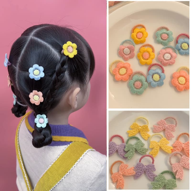 Xiaoxigua Volume de cabelo pequeno Mini crianças faixa de borracha gravata cabelo bebê bandana bebê polegar anel de cabe