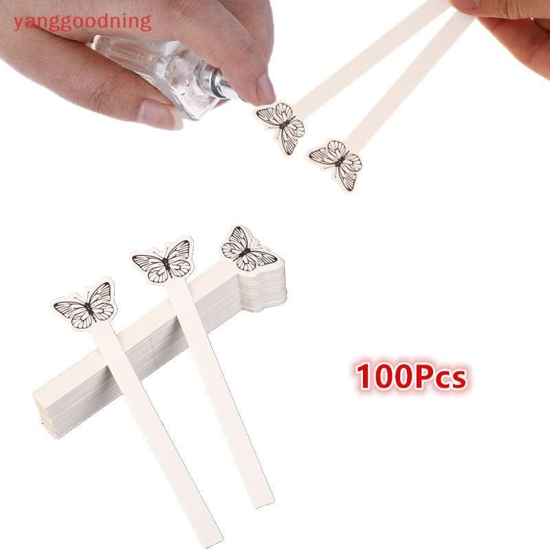 (YGN) 100 Peças Tiras De Papel Criativas Para Teste De Perfume Em Forma De Borboleta