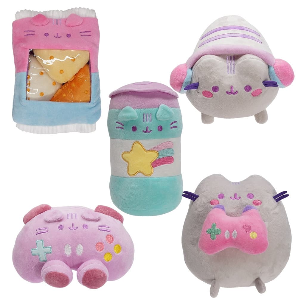 5 Estilo 13-20cm Novo Jogo Gato Gordo Arcade Bonito Dos Desenhos Animados Pusheen Saco Pelúcia Travesseiro Boneca Brinqu