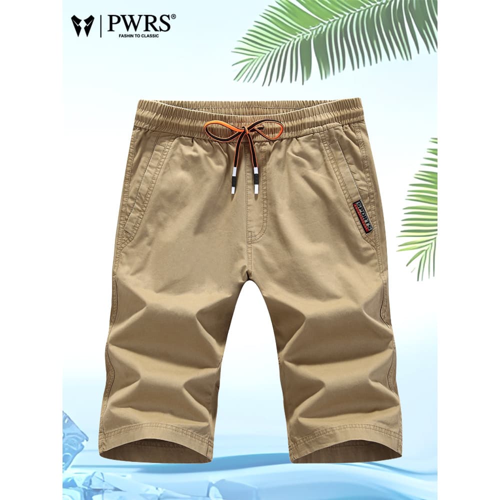 Shorts curtos masculinos verão puro algodão Casual calças cortadas de meia-idade idosos soltos tamanho grande calças elá