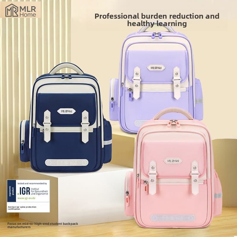 Proteção de cume de grande capacidade reduz A carga Mochila para estudantes da escola primária, mochila em nuvem/tecido