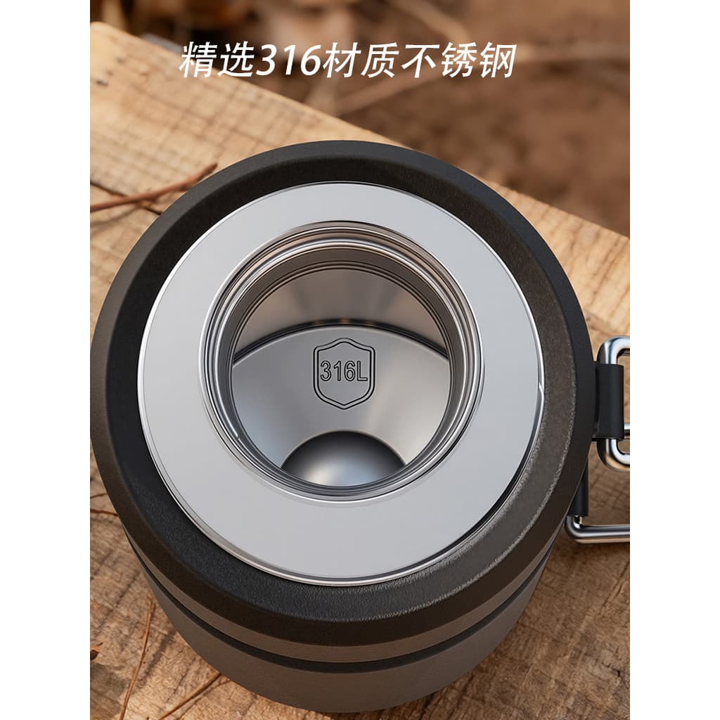 Weishui garrafa térmica Display mecânico temperatura chaleira chá grande capacidade ao ar livre portátil viagem 316 aço