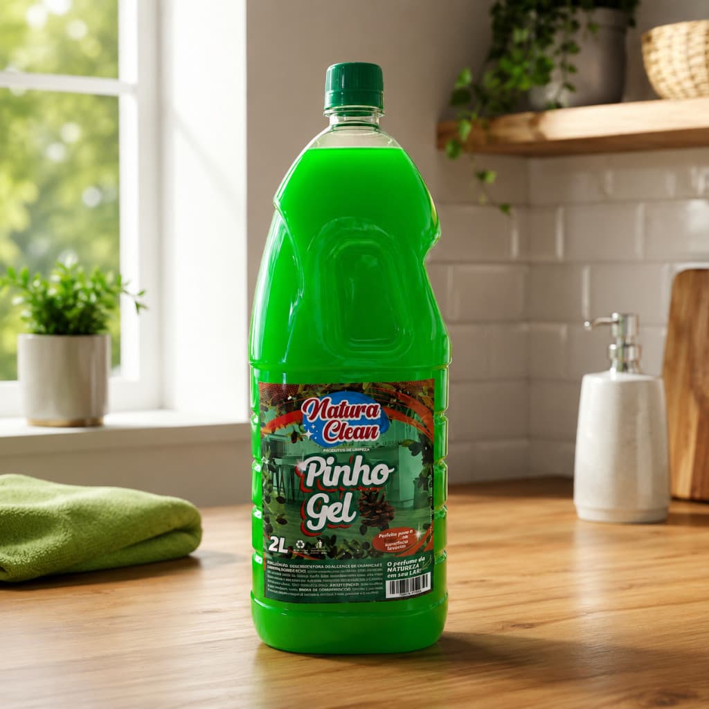 Sabão Pinho em Gel 2L Natura Clean Super Concentrado