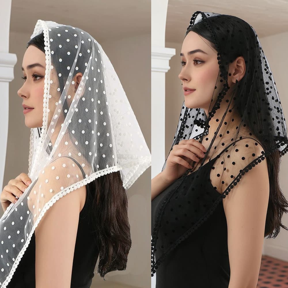 Lenços Triangulares Vazados De Renda Com Estampa De Bolinhas Xale Macio E Elegante Acessórios De Casamento Vintage