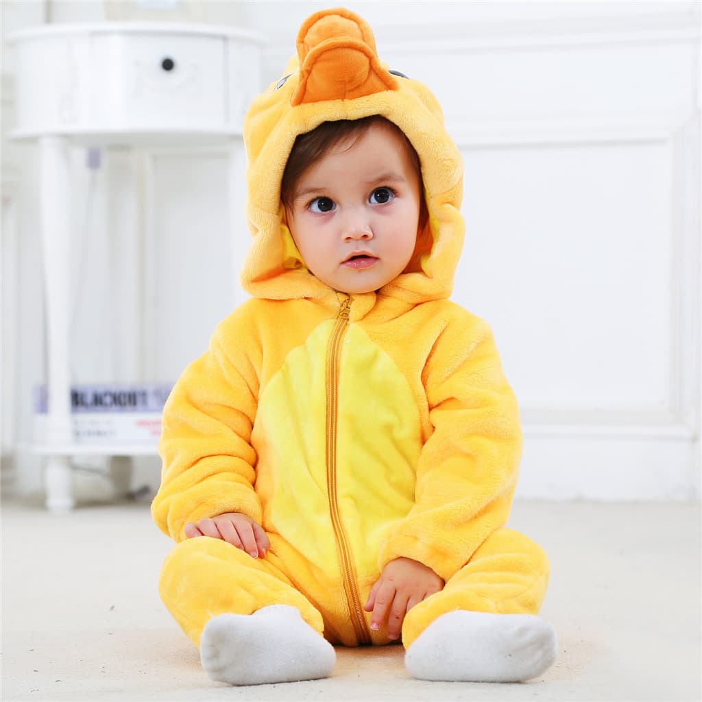 Bebê Bonito Pato Ponto Panda Vaca Coelho Dos Desenhos Animados Macacão Infantil Crianças Animal Meninas Meninos Cosplay
