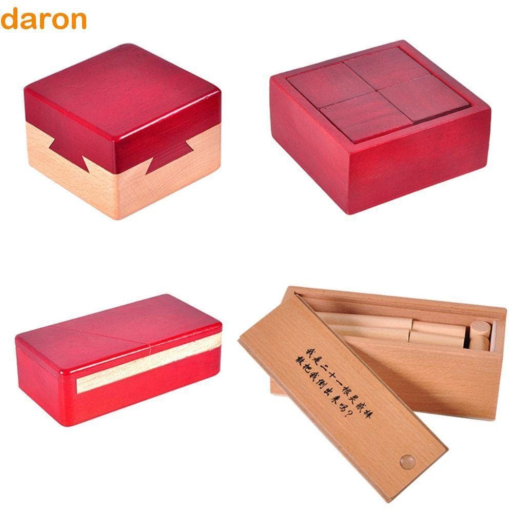 DARON IQ Puzzle Mind Brain Teaser , Caixa De Quebra-Cabeça De Abertura Luban Lock , 3D