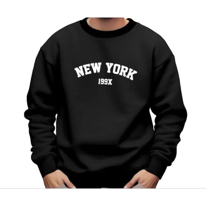 Moletom Masculino New York Gola Careca Algodão Premium Confortável Casual Inverno