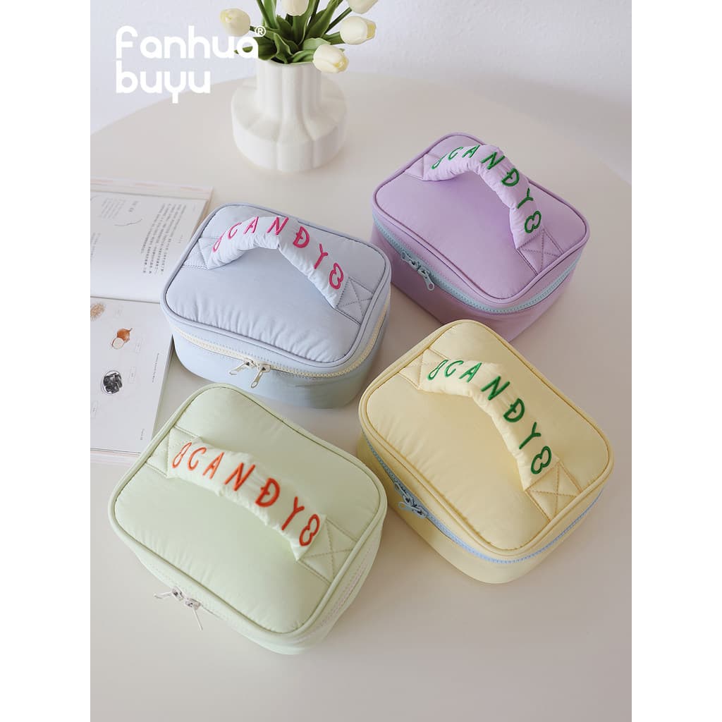 Fanhua Whisper Design Original Bonito Portátil Bolsa de Cosméticos de Grande Capacidade Portátil Feminino Novo Estilo Bo