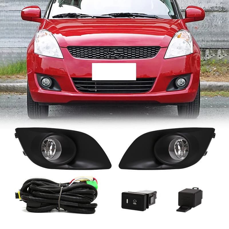 Carro LED Luz De Nevoeiro Dia Tempo Correndo DRL Para Suzuki Swift 2011 2012 2013 2014 2015 2016 2017 Fios Interruptor C