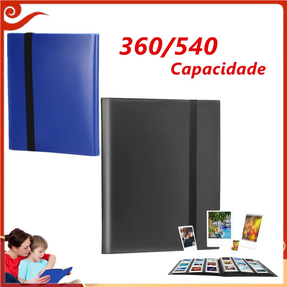 Porta-cartões de grande capacidade 360/540, 9 bolsos, cartão de jogo, pasta de fotos para cartões esportivos