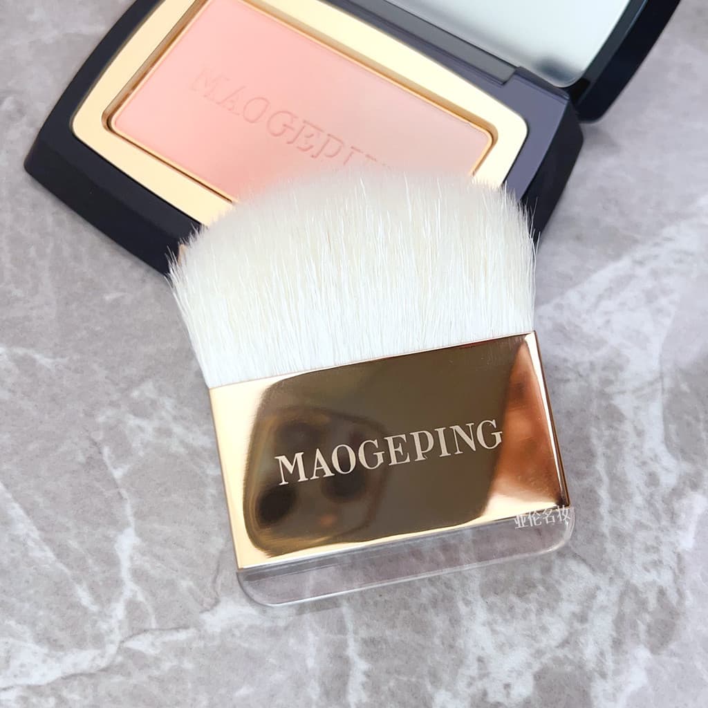 Mao Geping Portátil Blush Brush Rouge Brush Flat Brush Head Facial Retoque Contouring Brush