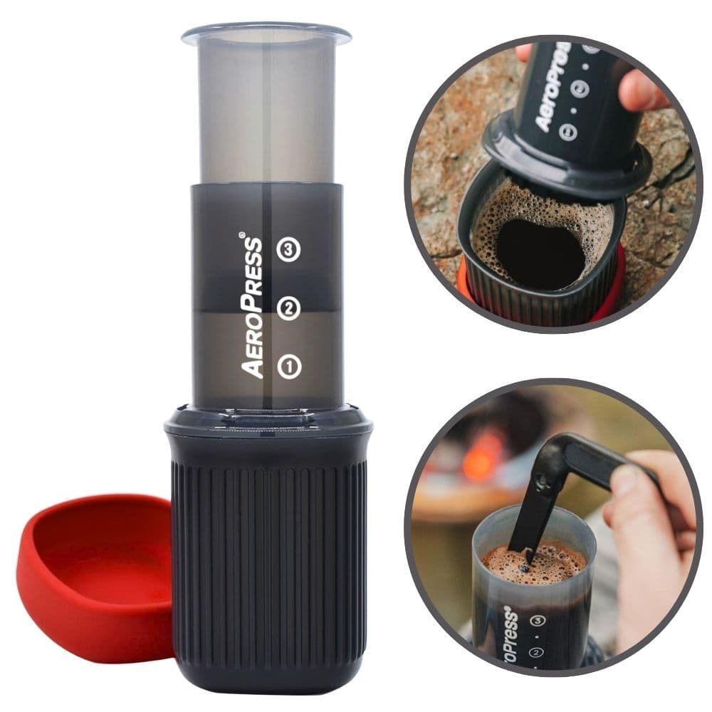 Cafeteira Aeropress Go Portátil 100 Filtros Extração 3 em 1 Para Viagem Com Caneca Kit Original