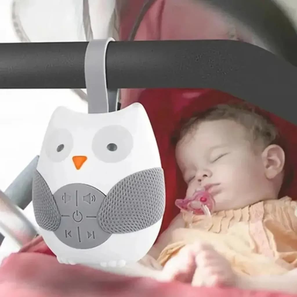 Móbile Coruja Para Berço Com Ruído Branco E Música Bebê Portátil Para Berço, Auxilia no Sono Infantil