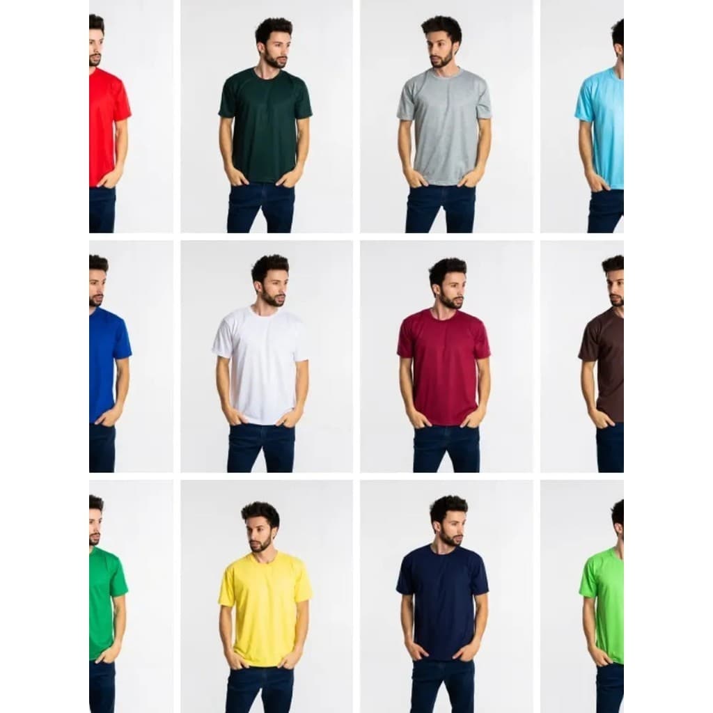 Kit 5 Camisetas Uniforme Algodão Coloridas Atacado