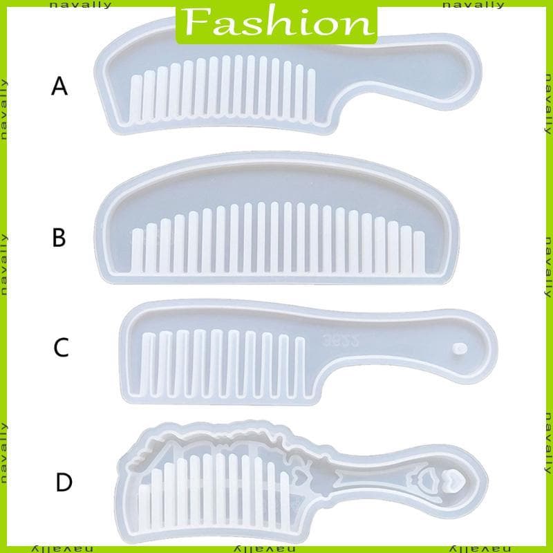 nava 4 Estilos Pente Molde Silicone Ferramenta Produção Resina Epóxi Pode Ser Usado Para Fazer Maquiagem
