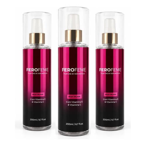 3 Body Splash Ferofeme Sedutor Feminino 200ml
