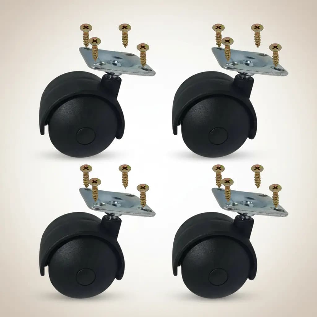Kit 4 Rodinhas Rodízios Giratórias Vasos Móveis APARADOR CADEIRA GAMER