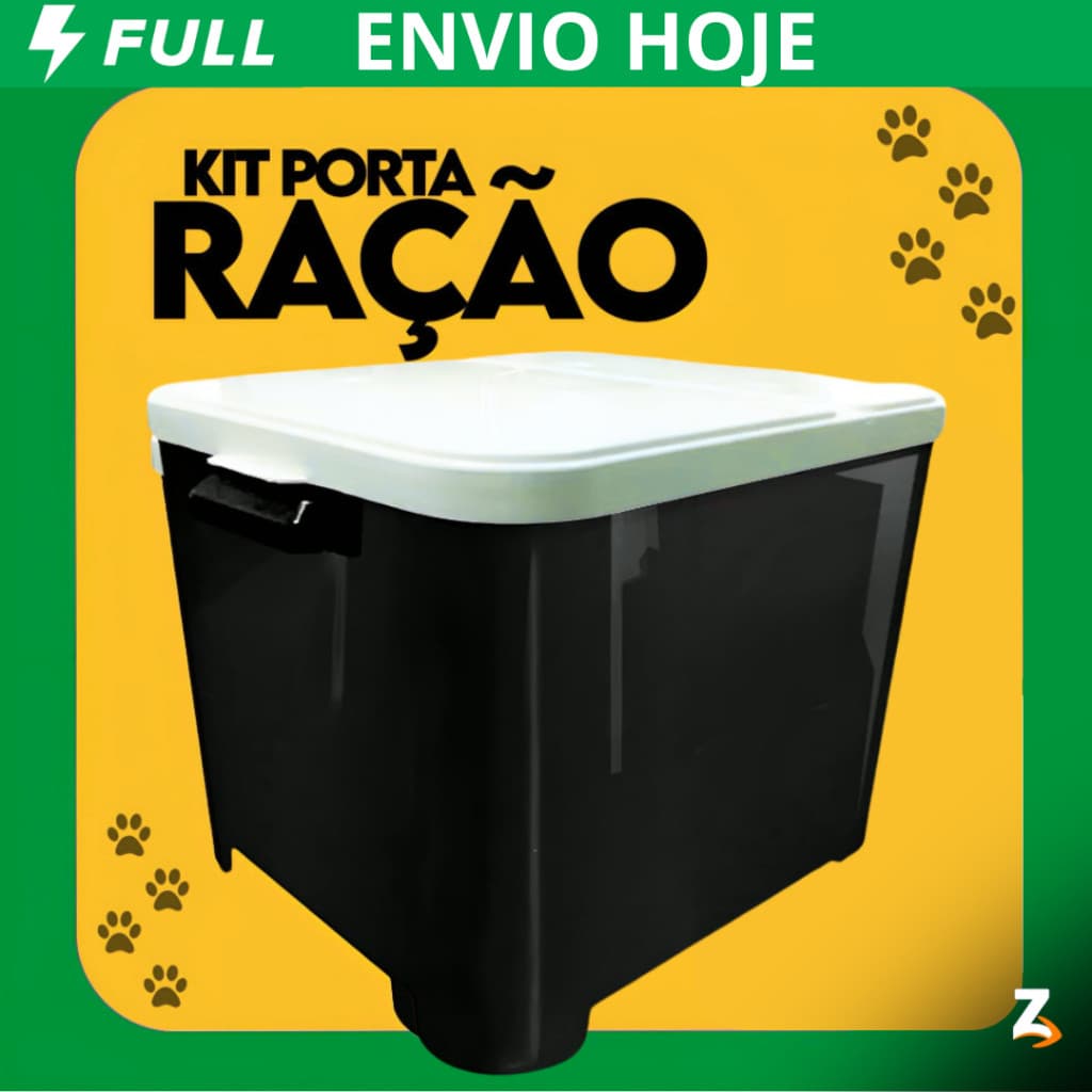 Porta Ração Pet 15KG Container Envio Imediato Caixa Ração Não Entra Ar