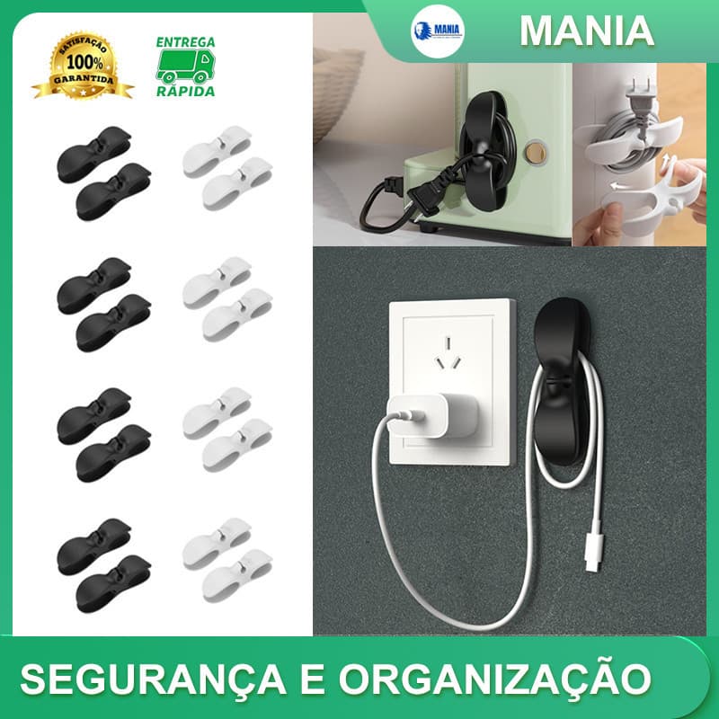 KIT 9 suporte de clipe universal Invólucro organizador de cabos armazenamento, mixer liquidificador