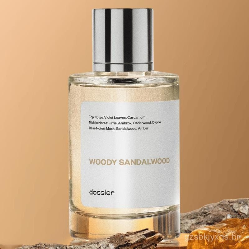 Fragrância de sândalo, unissex, eau de toilette, 50ml, sândalo, violeta, patchouli, íris, âmbar, cedro.