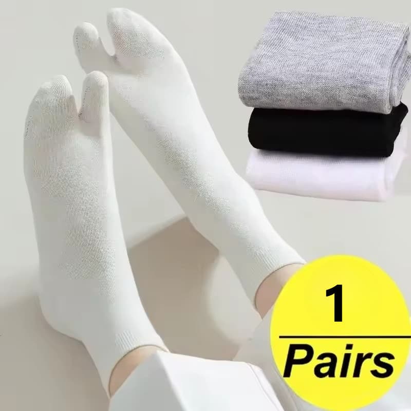 Meias Unissex Estilo Japonês Com Dois Dedos Kimono Flip Flop Sandália Split Toe Sock